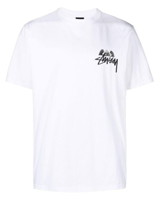 T-shirt Angle di Stussy in White da Uomo