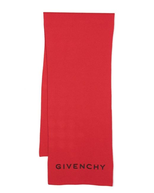 Givenchy Schal mit Intarsien-Logo in Red für Herren