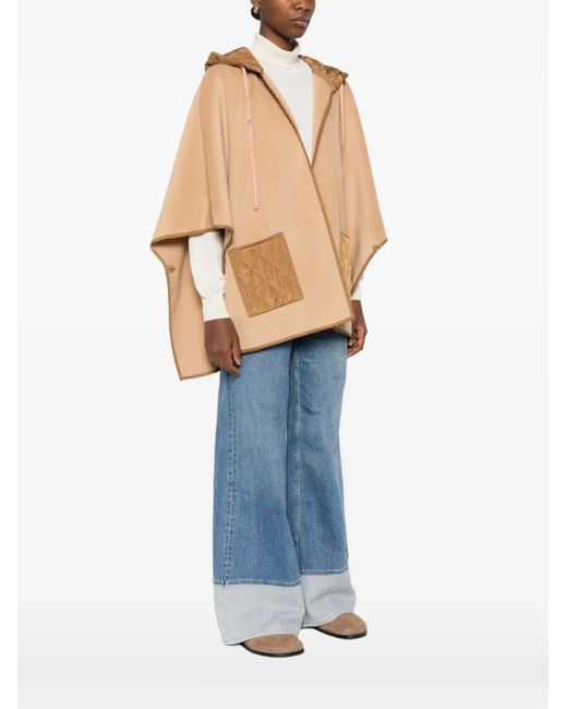 Twinset Natural Hooded Quilted-Pocket Jacket