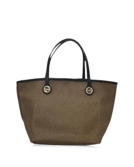 Borbonese Brown Small Flight Tote Bag