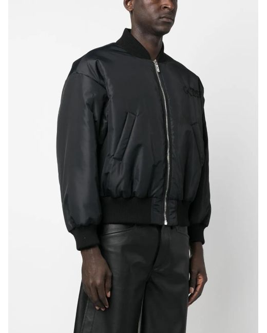 Gcds Black Embroidered Spongebob Bomber Jacket