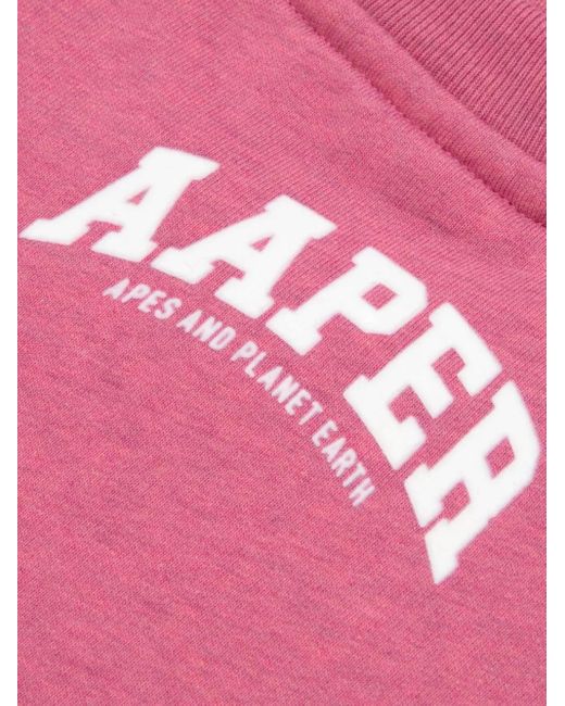 Aape By A Bathing Ape Sweater Met Logo En Ronde Hals in het Pink voor heren