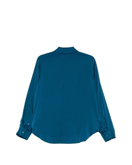 Michael Kors Blue Buttoned Top