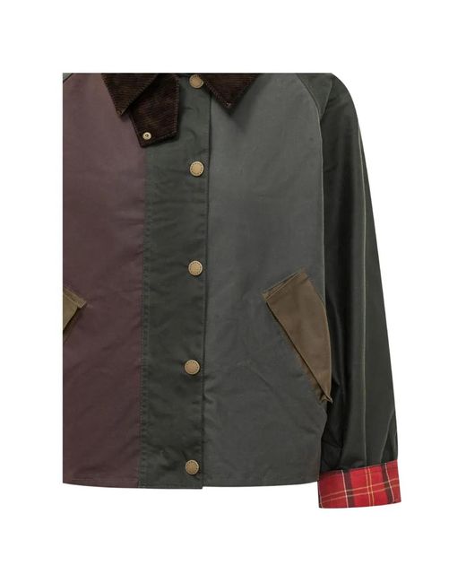 Barbour Black Patchwork Waxed Jacket