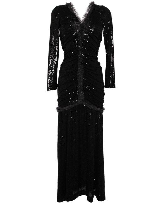 Needle & Thread Starlight ロングスリーブ ドレス Black