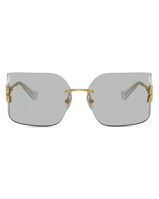 Miu Miu Gray Runway Frameless Sunglasses