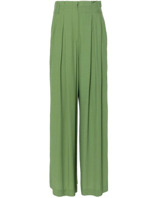 Pantalones palazzo Bellini de talle alto Diane von Furstenberg de color Green