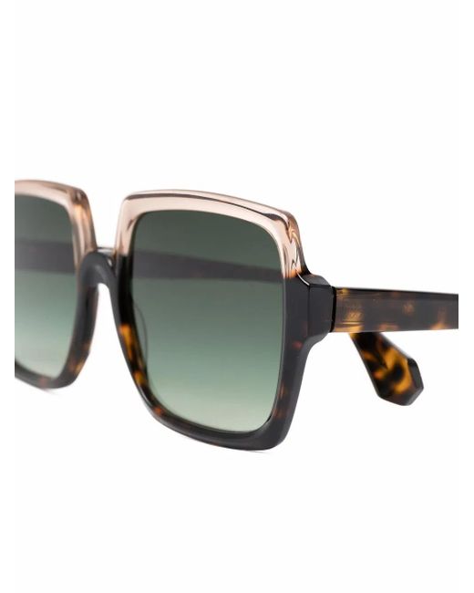 Gigi Studios Green Square Tinted Sunglasses for men