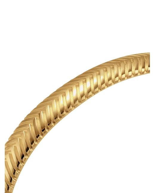 David Yurman Metallic 18Kt Chevron Cuff Bracelet (8Mm) for men