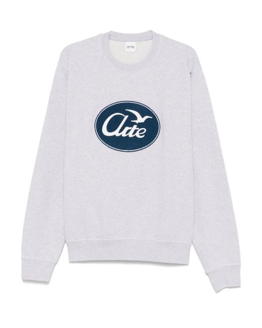 メンズ Arte' ロゴ スウェットシャツ White