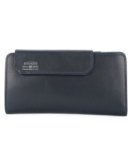 As2ov Blue Mobile Long Wallet for men