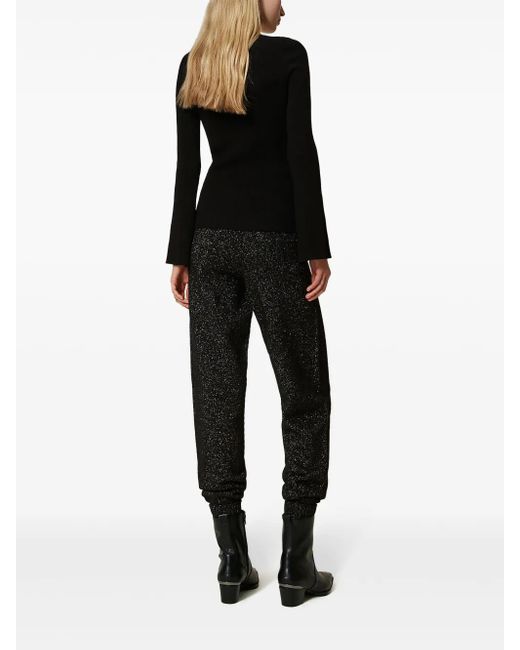 Twinset Black Knitted Joggers
