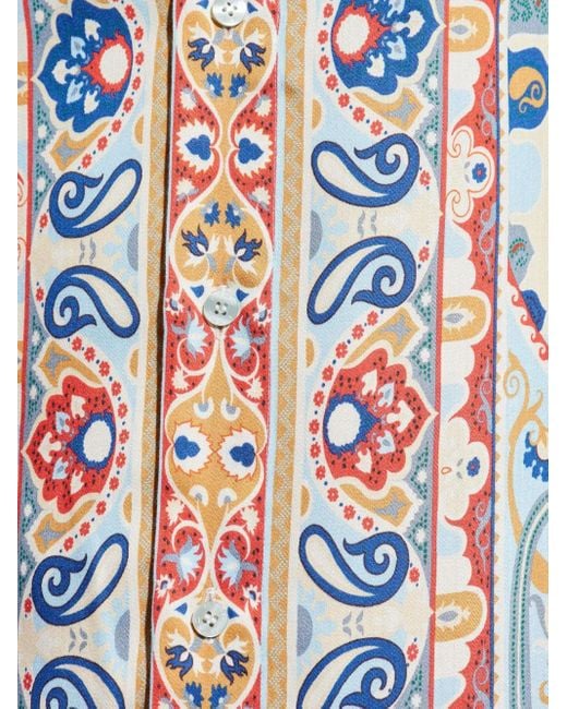 Etro White Paisley-Print Shirt for men