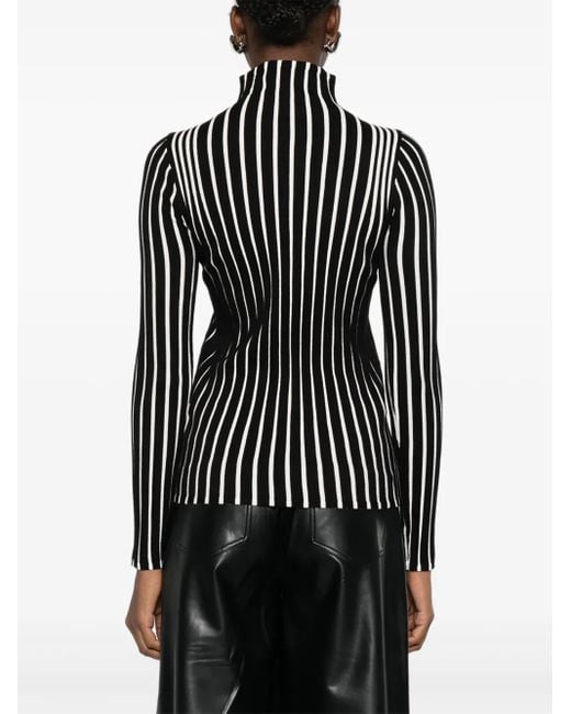 Twinset Black Ribbed Stripe Top