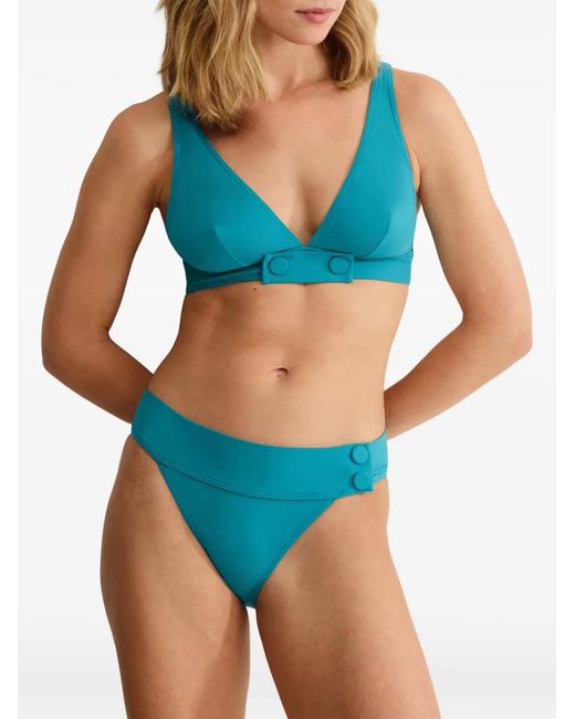 Eres Blue Triangle-Cup Bikini Top