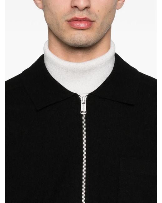 Marc O' Polo Black Cardigan Zippé À Poche Poitrine for men