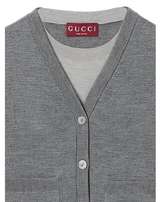 Gucci Gray Layered Top