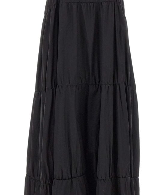 Kaos Black Tiered V-Neck Maxi Dress
