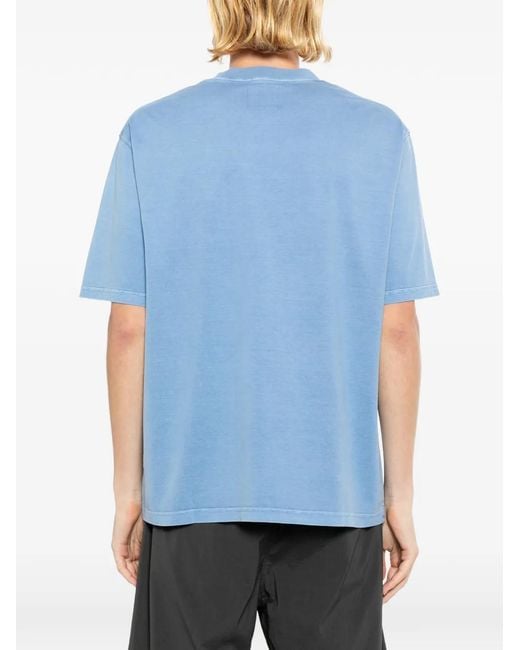 SPORT b. by agnès b. Blue Logo-Print Cotton T-Shirt for men