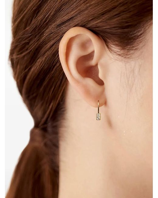 Shihara Metallic Box-Shaped Diamond Earring