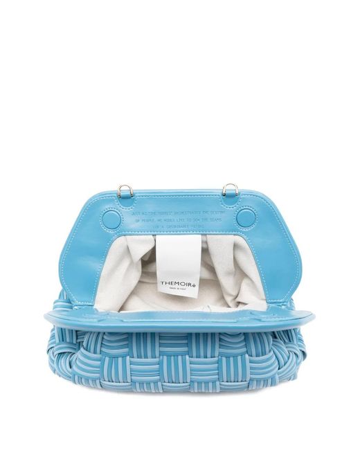 THEMOIRÈ Blue Medium Woven Clutch Bag