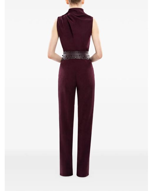 Saiid Kobeisy Purple Straight-Cut Trousers