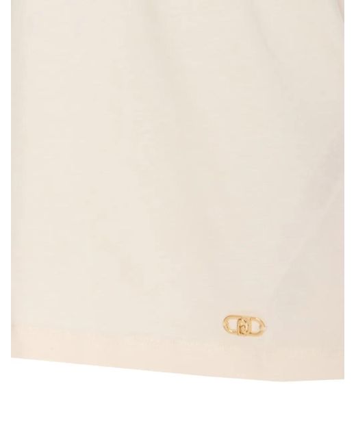 Liu Jo Natural Short-Sleeve Polo Top
