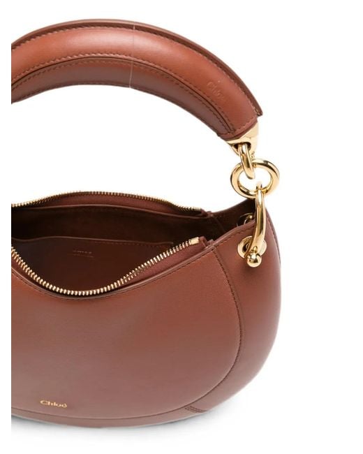 Chloé Brown Banana Leather Top-Handle Bag