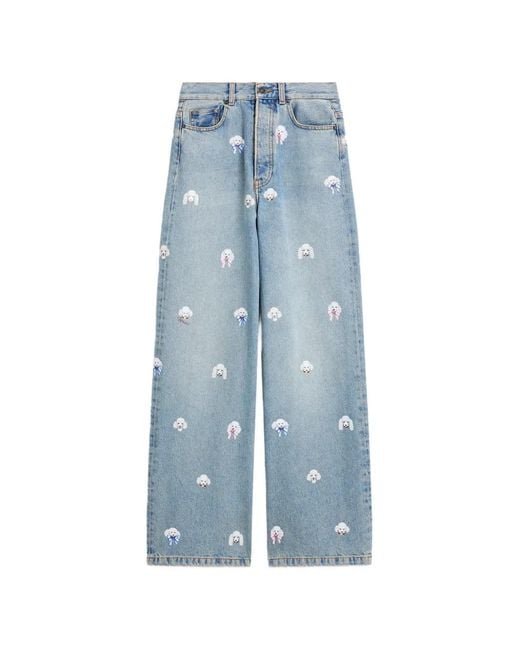 Fiorucci Blue Poodle-Print Jeans