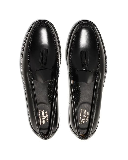 G.H.BASS Black Weejun Larkin Tassel Loafers for men