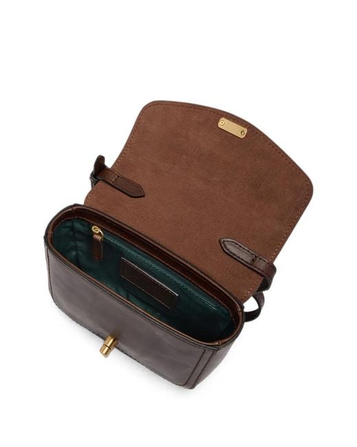 The Bridge Brown Leather Buckle-Fastening Cross Body Bag