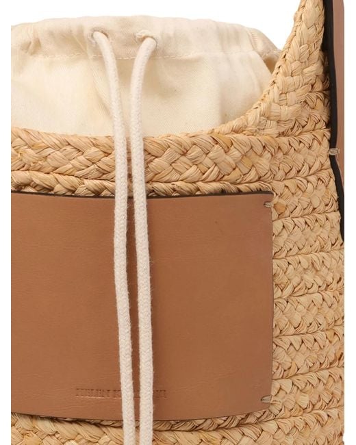 Helen Kaminski White Leather-Pocket Bucket Bag