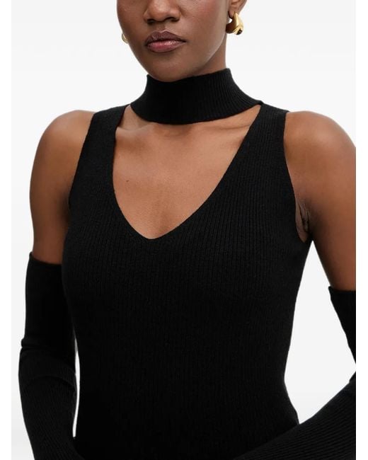Haveone Ribbed Top in het Black