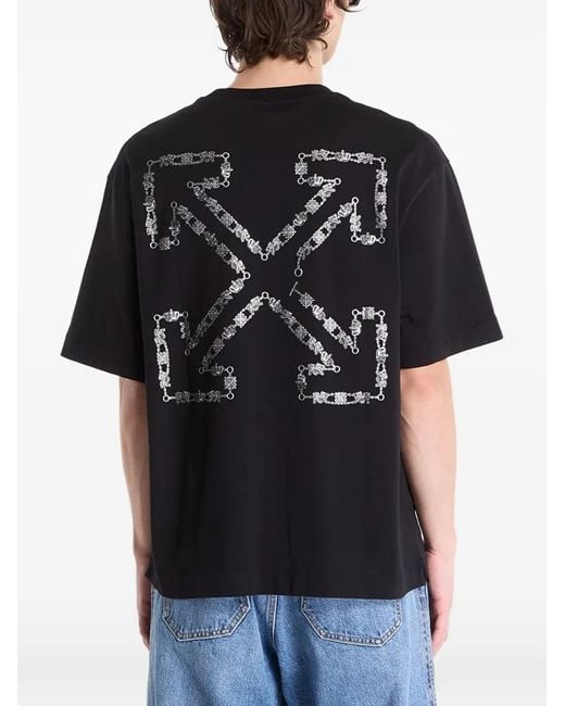 Off-White c/o Virgil Abloh Black T-Shirt Chain-Arrow for men