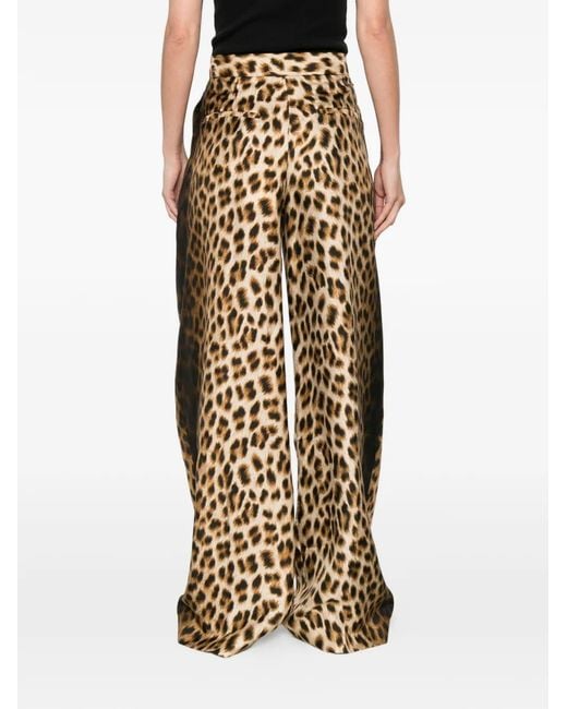 Sportmax Natural Leopard Trousers