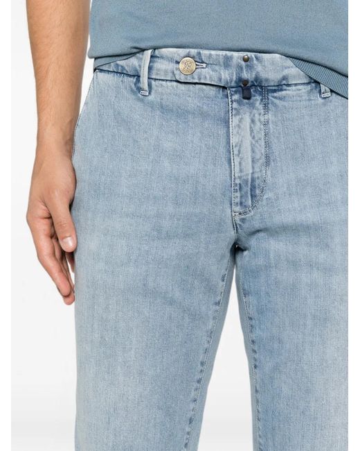 Incotex Blue Faded-Effect Jeans for men