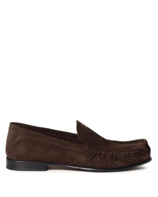 Miu Miu Brown Loafer aus Wildleder