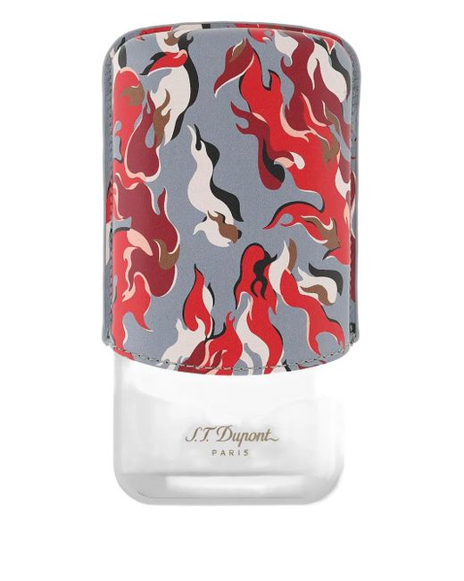 S T Dupont White Zigarrenhalter Mit Flammenmuster