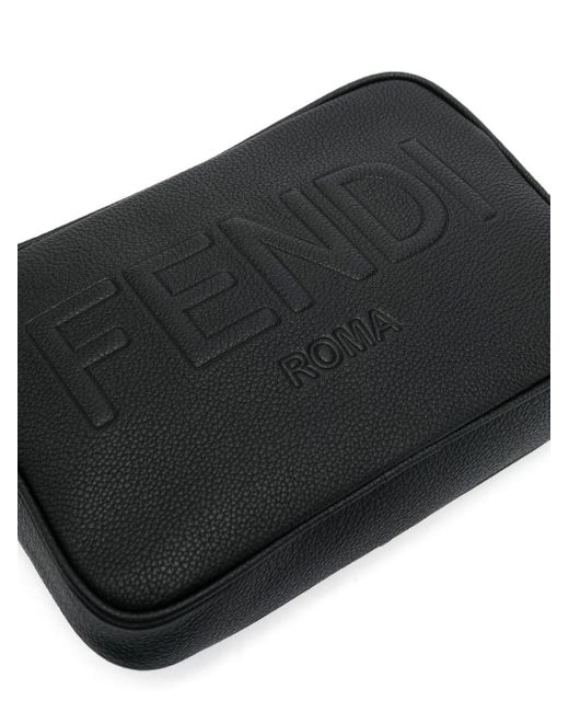 Fendi Black Embossed-logo Shoulder Bag for men