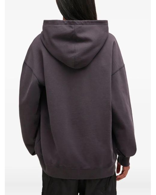 Ganni プリント スウェットパーカー Purple