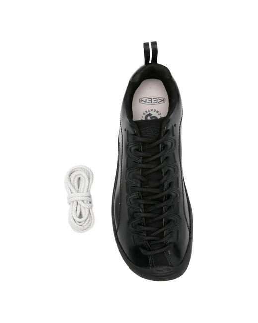 Keen Black Jasper Lace-Up Flat Sneakers