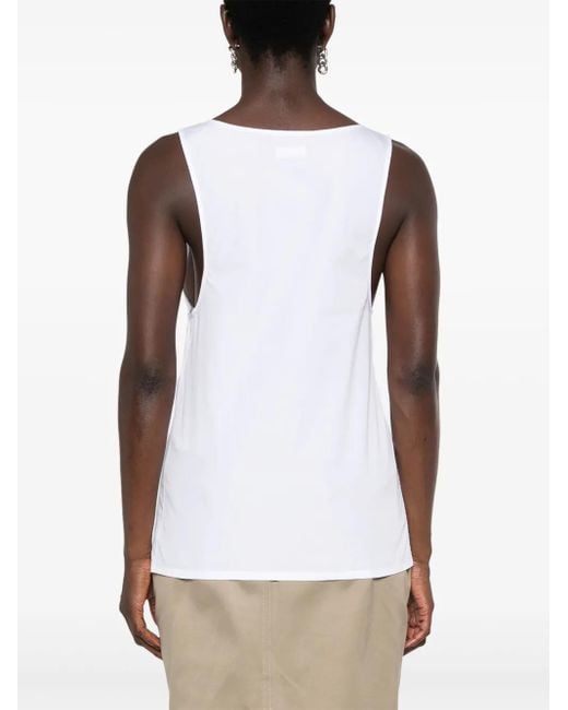 Saint Laurent White Cotton Poplin Top