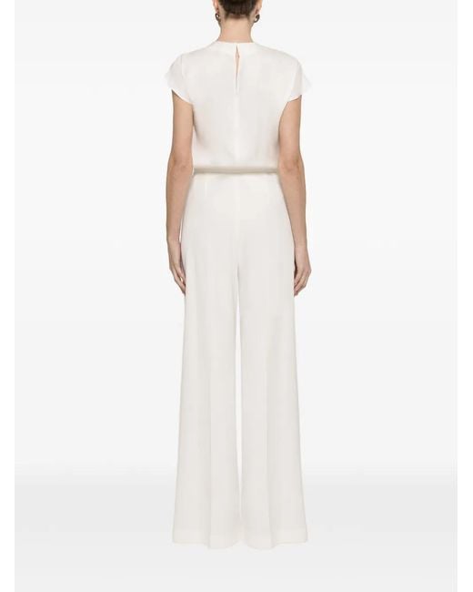 Nissa White Pleat-Detail Blouse