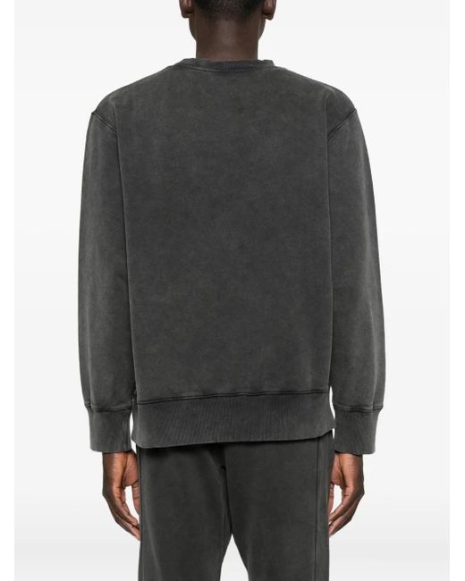 Etudes Studio Black É Crew-Neck Washed-Effect Sweatshirt for men