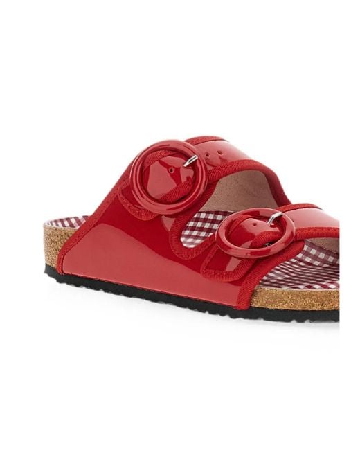 Birkenstock Red Arizona Patent Leather Sandals
