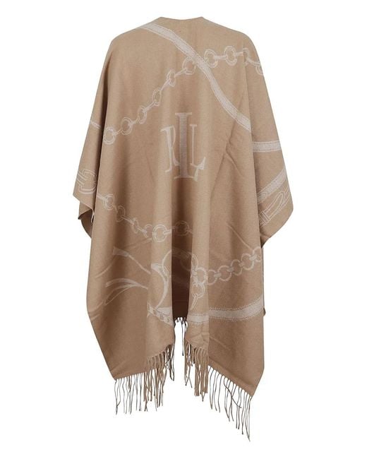 Ralph Lauren Natural "Eqstrn" Jacquard Cape