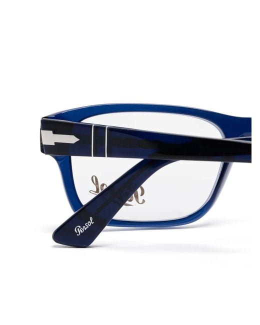 Persol Blue Rectangle-Frame Glasses for men