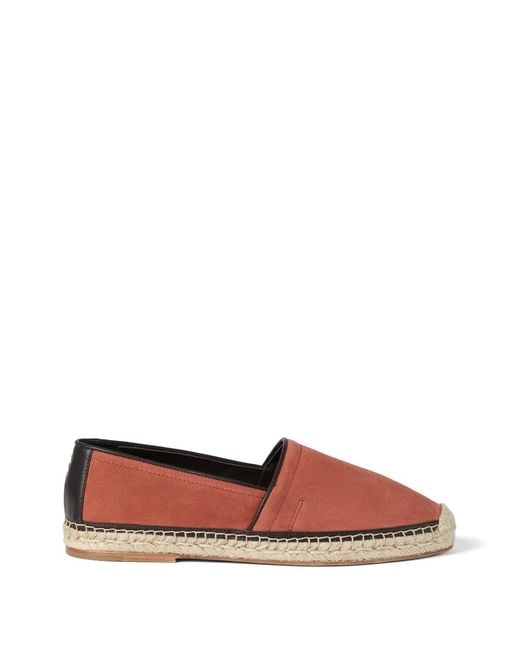 Brunello Cucinelli Brown Piping-Detail Suede Espadrilles for men