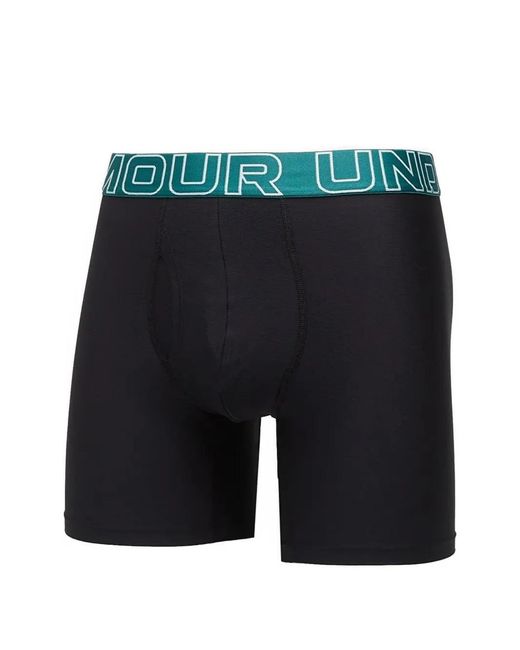 Under Armour Blue Mesh Logo Waistband Boxer Briefs (Set Of Three) for men