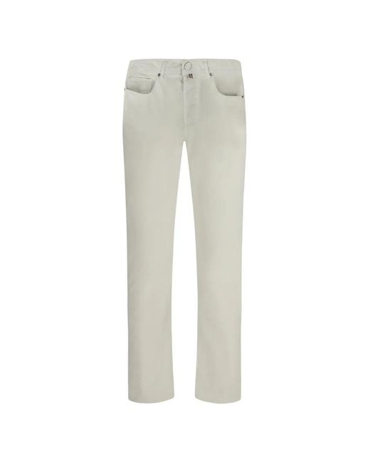 Jacob Cohen Gray Logo-Patch Trousers for men